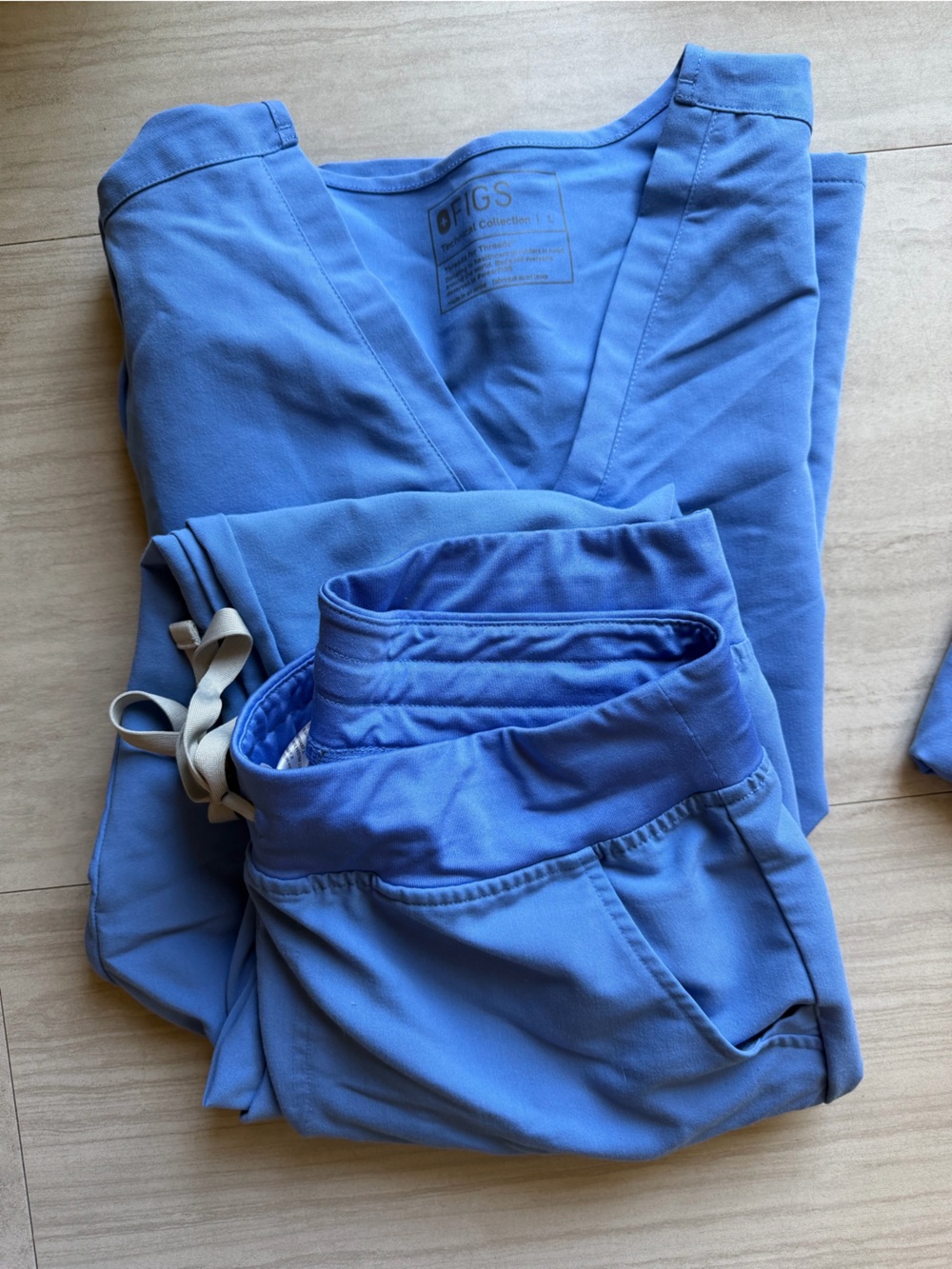 Figs Scrub Set Size Large Ceil Blue